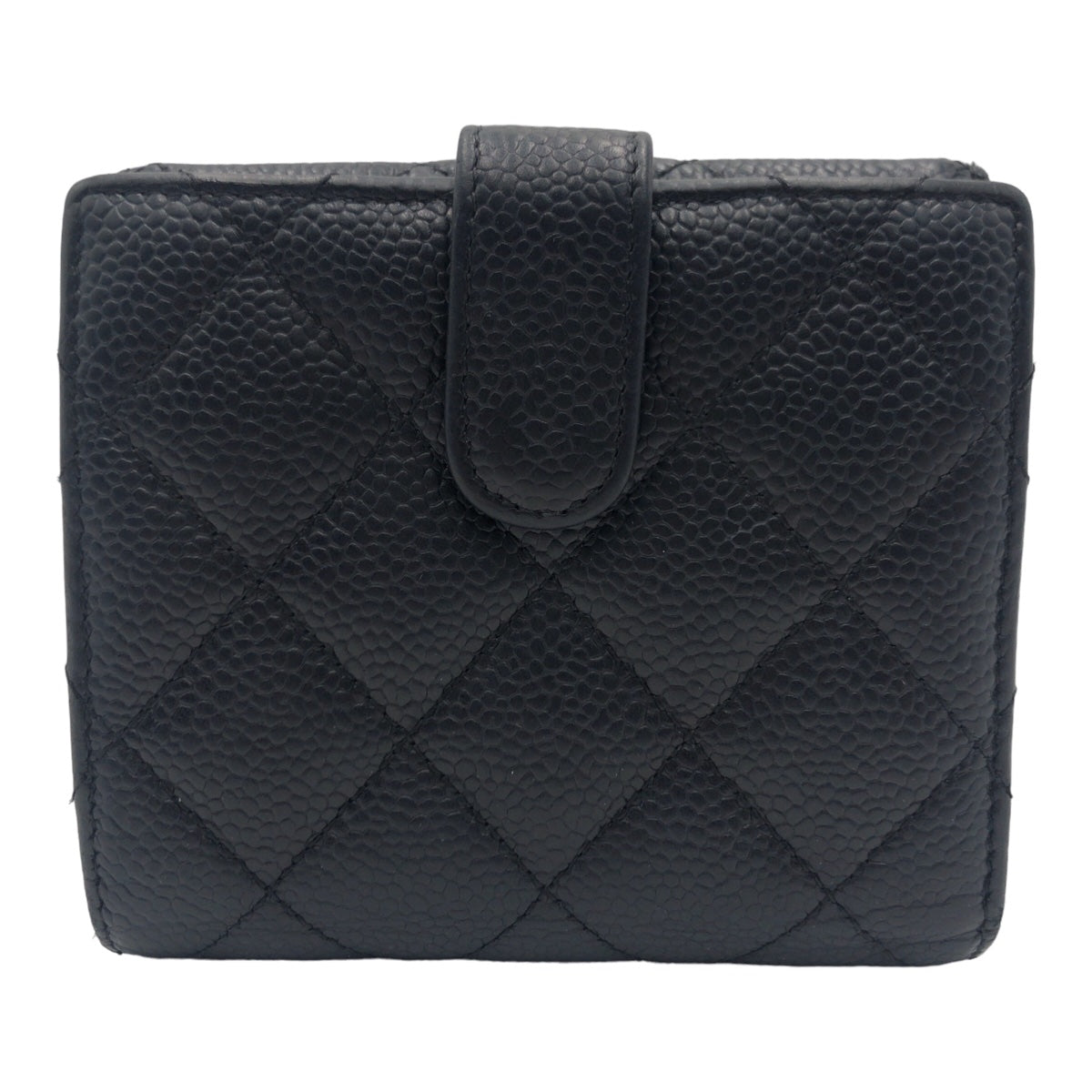 CHANEL シャネル マトラッセ  ココマーク ブラック 黒 ゴールド金具 キャビアスキン A48980 二つ折り財布 札入れ  レディース
