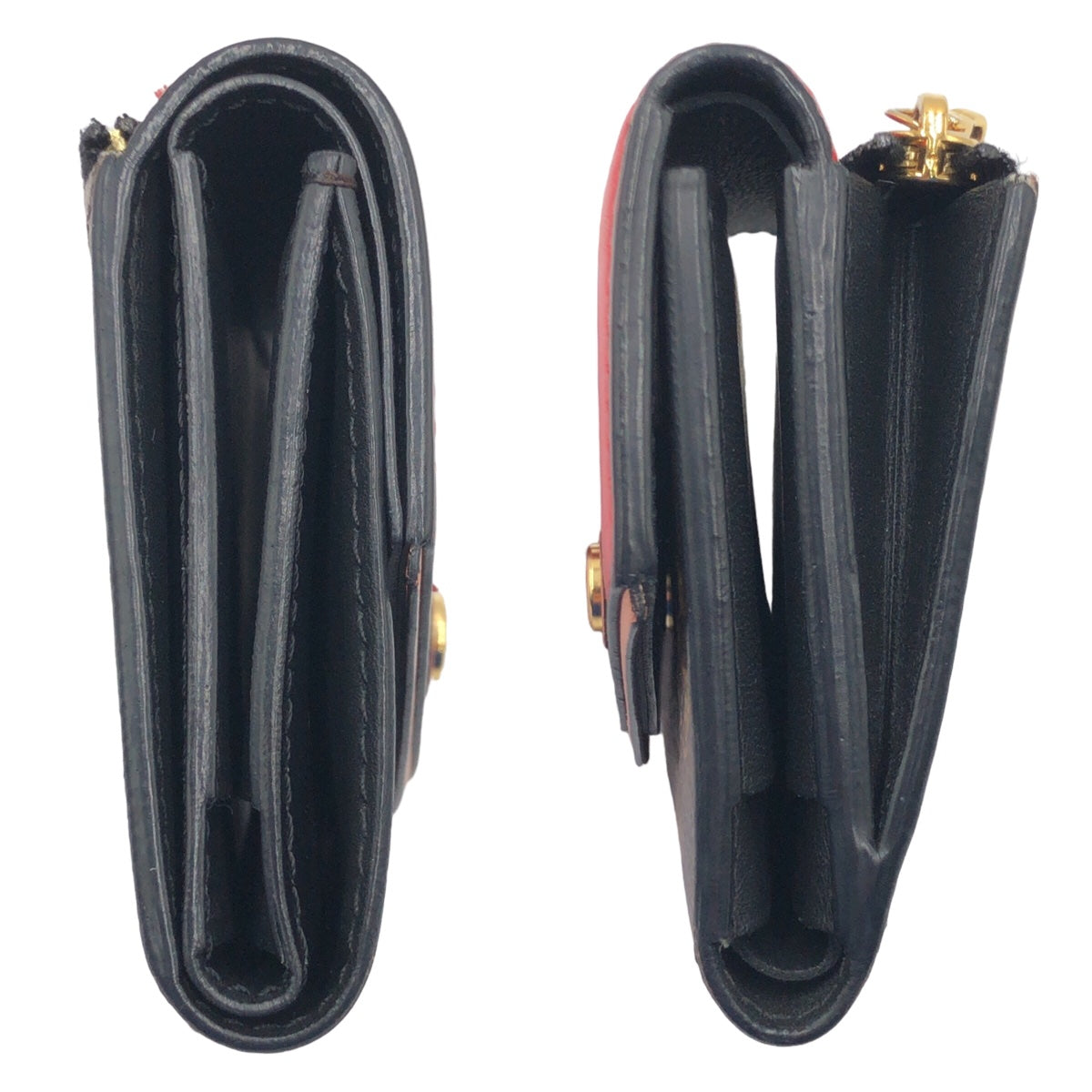 LOUIS VUITTON ルイヴィトン モノグラム  ポルトフォイユ チュイルリー コンパクト レッド 赤 ブラウン 茶 ゴールド金具 PVC M63904 二つ折り財布 札入れ  レディース