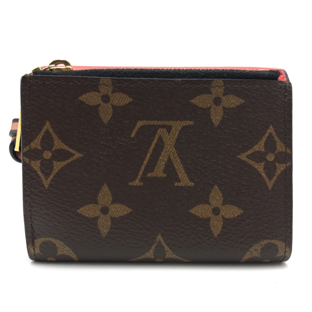 LOUIS VUITTON ルイヴィトン モノグラム  ポルトフォイユ チュイルリー コンパクト レッド 赤 ブラウン 茶 ゴールド金具 PVC M63904 二つ折り財布 札入れ  レディース