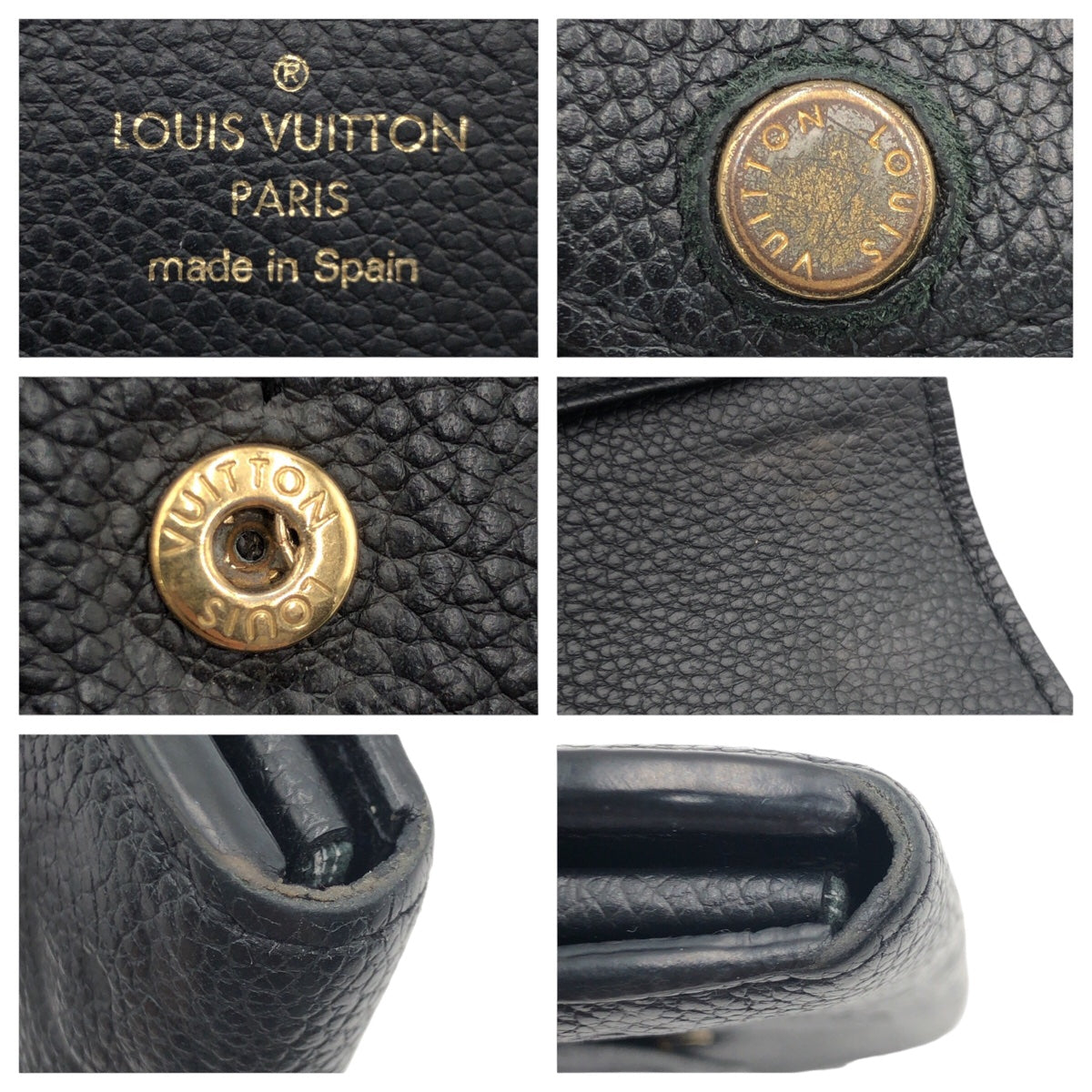 LOUIS VUITTON ルイヴィトン モノグラム アンプラント ポルトフォイユ サラ ブラック 黒 ゴールド金具 レザー M61182 長財布 ロングウォレット  メンズ