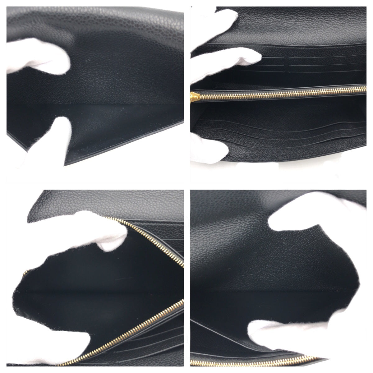 LOUIS VUITTON ルイヴィトン モノグラム アンプラント ポルトフォイユ サラ ブラック 黒 ゴールド金具 レザー M61182 長財布 ロングウォレット  メンズ