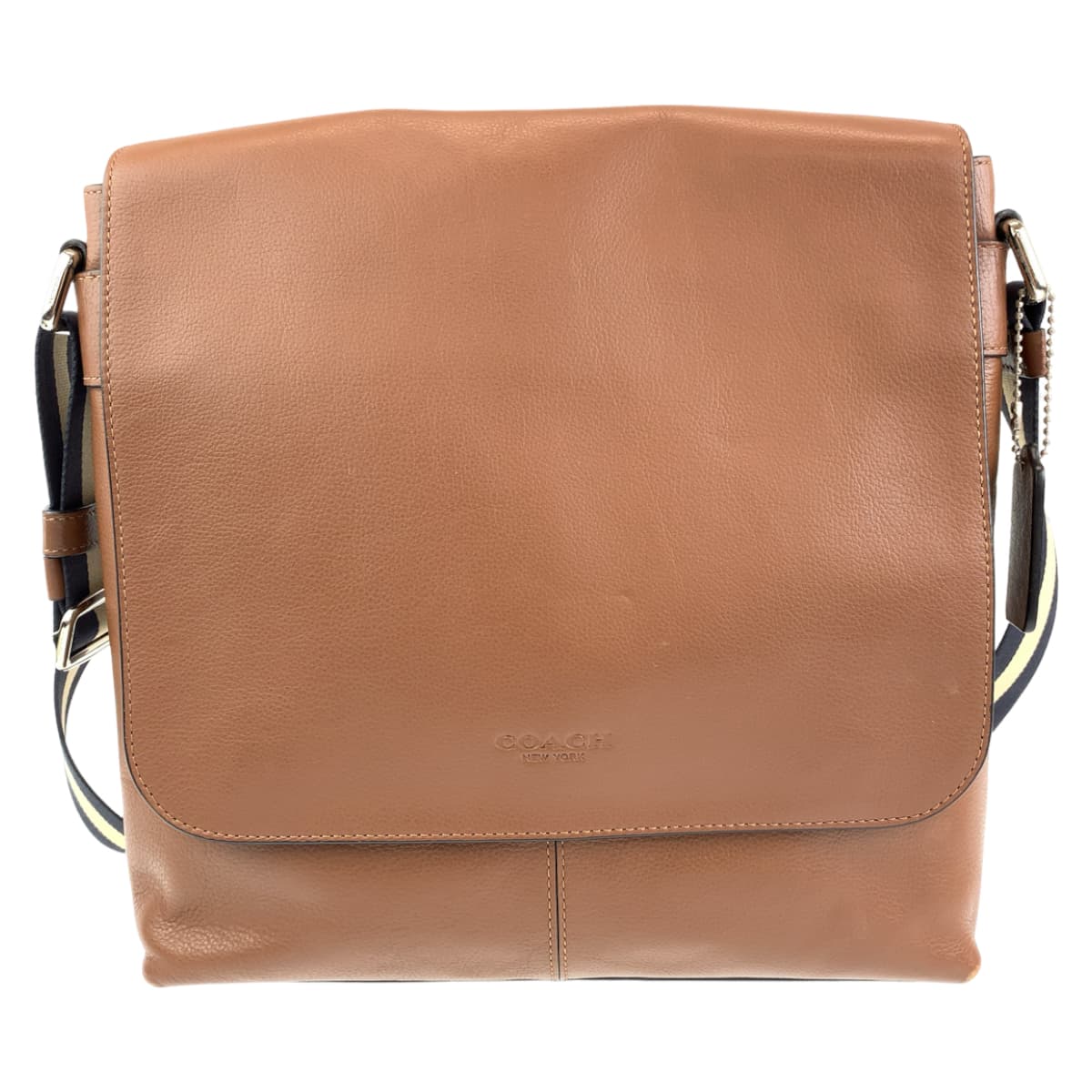 COACH コーチ ブラウン 茶 レザー ショルダーバッグ 斜め掛け  メンズ