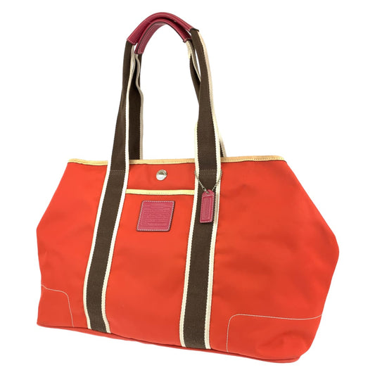 COACH コーチ シグネチャー ハンプトンズ ウィークエンド オレンジ ナイロン 6262 ショルダーバッグ トートバッグ  レディース