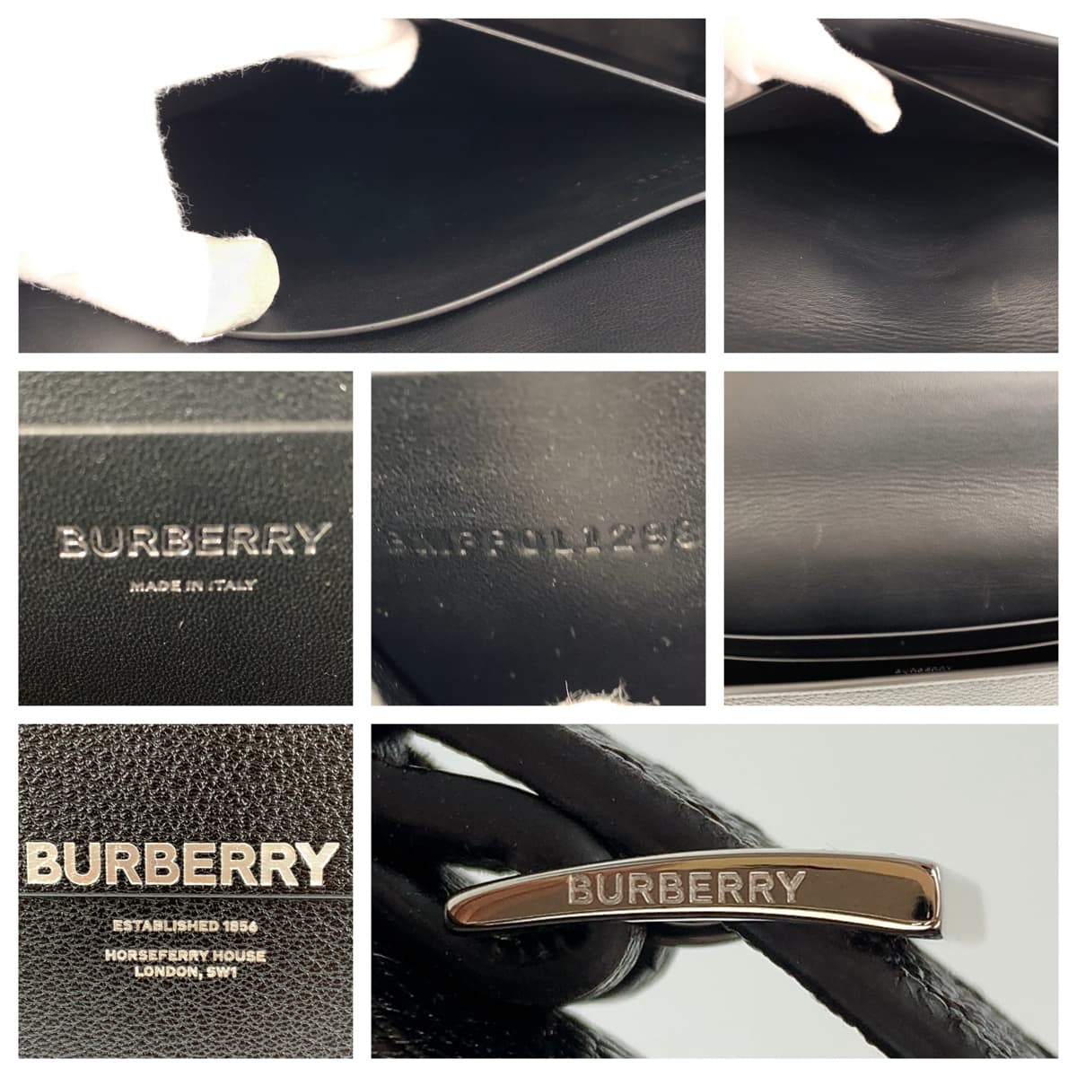 BURBERRY バーバリー バーバリーロンドン ブラック 黒 シルバー金具 レザー ショルダーバッグ 肩掛けバッグ  レディース