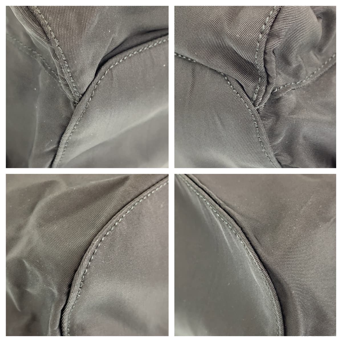 PRADA Prada Tessuto Black Silver Hardware Nylon Backpack Women's