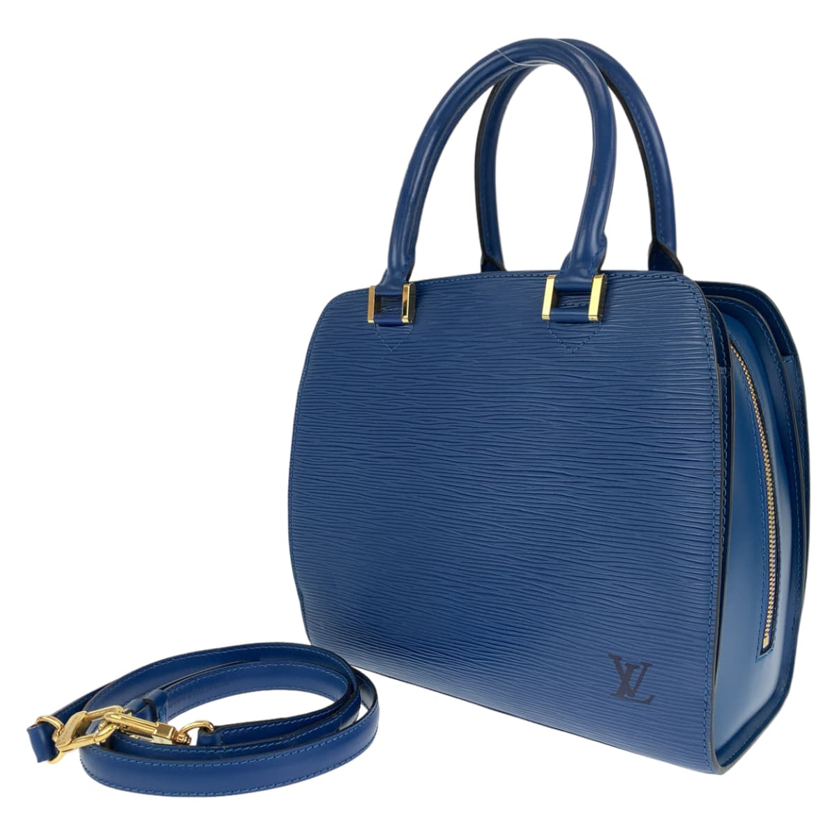 LOUIS VUITTON ルイヴィトン エピ ポンヌフ ブルー 青 トレドブルー エピレザー M52055 ハンドバッグ ショルダーバッグ 2WAY  レディース
