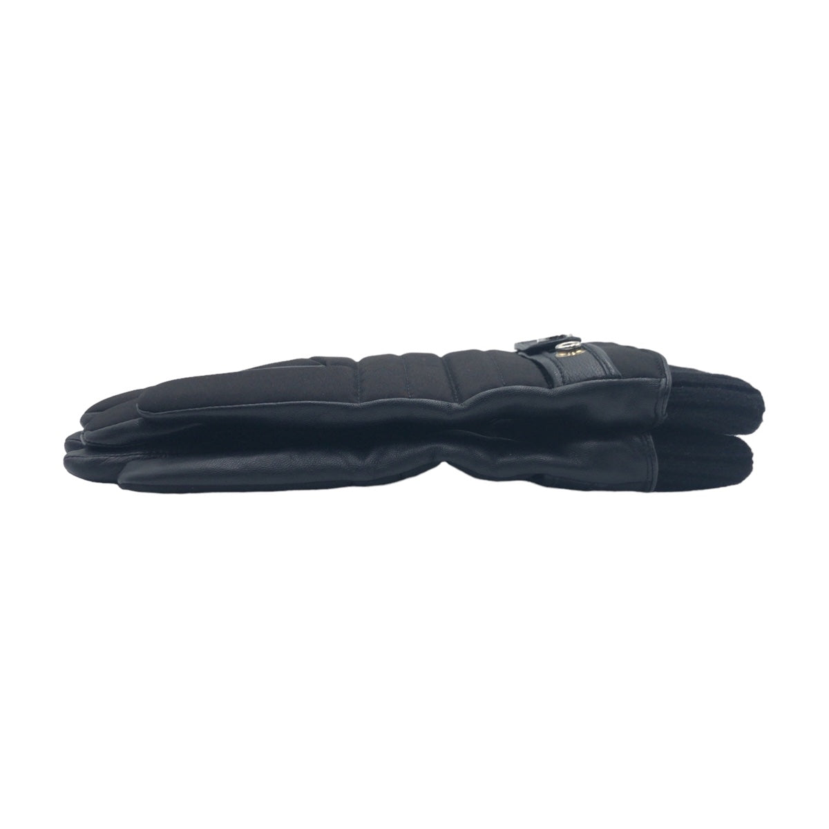 ARMANI アルマーニ エクスチェンジ ブラック 黒 シルバー金具 レザー / ウール 6GZ405 手袋 グローブ  メンズ