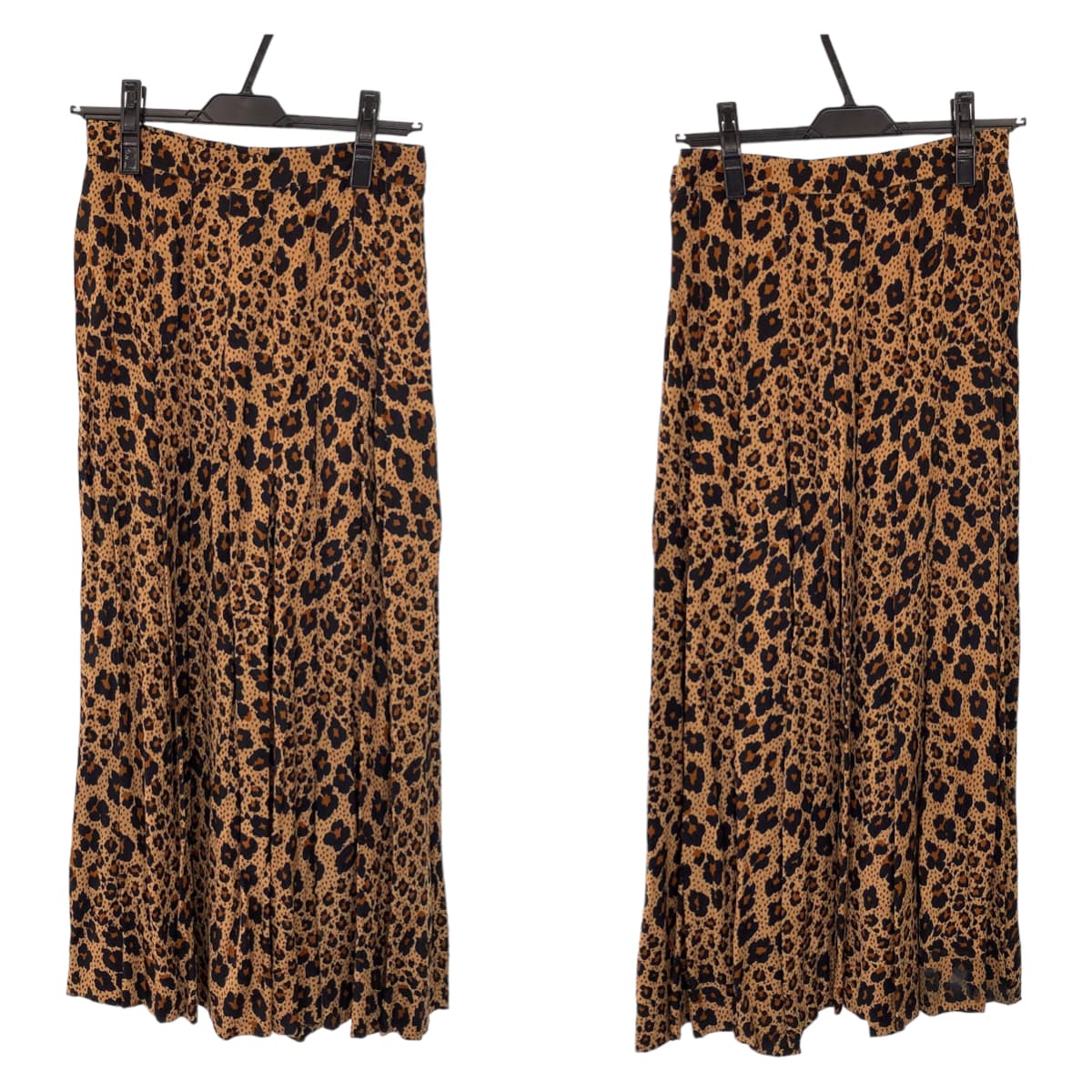 YVES SAINT LAURENT イヴ・サンローラン レオパード柄 サイズ38 ブラウン 茶 シルク セットアップ 上下セット  レディース