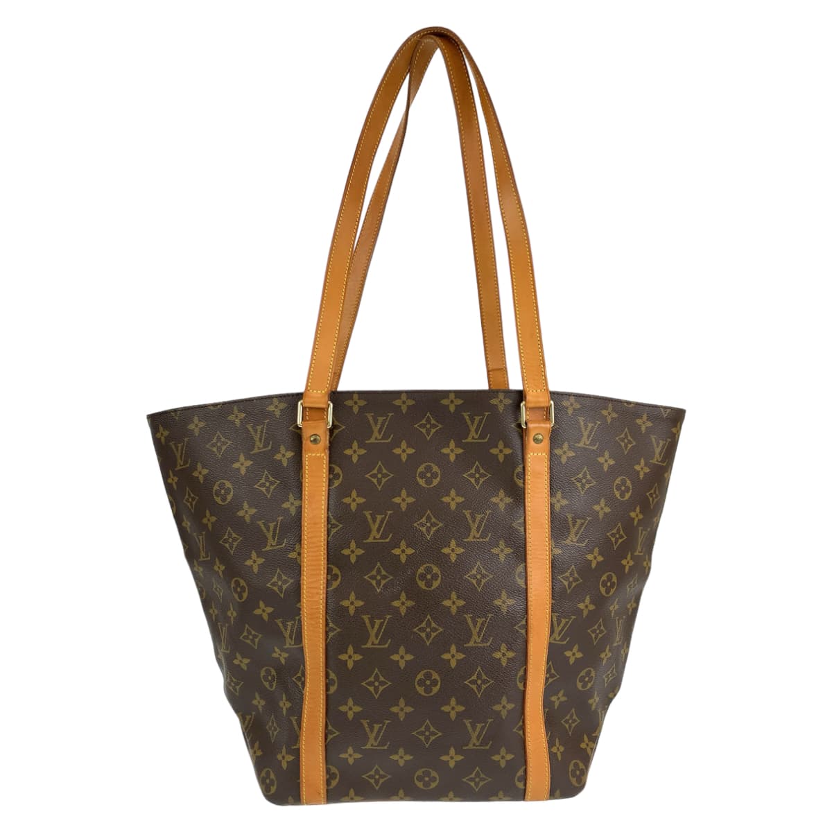 LOUIS VUITTON ルイヴィトン モノグラム サックショッピング ブラウン 茶 ゴールド金具 PVC M51108 トートバッグ ショルダーバッグ  レディース