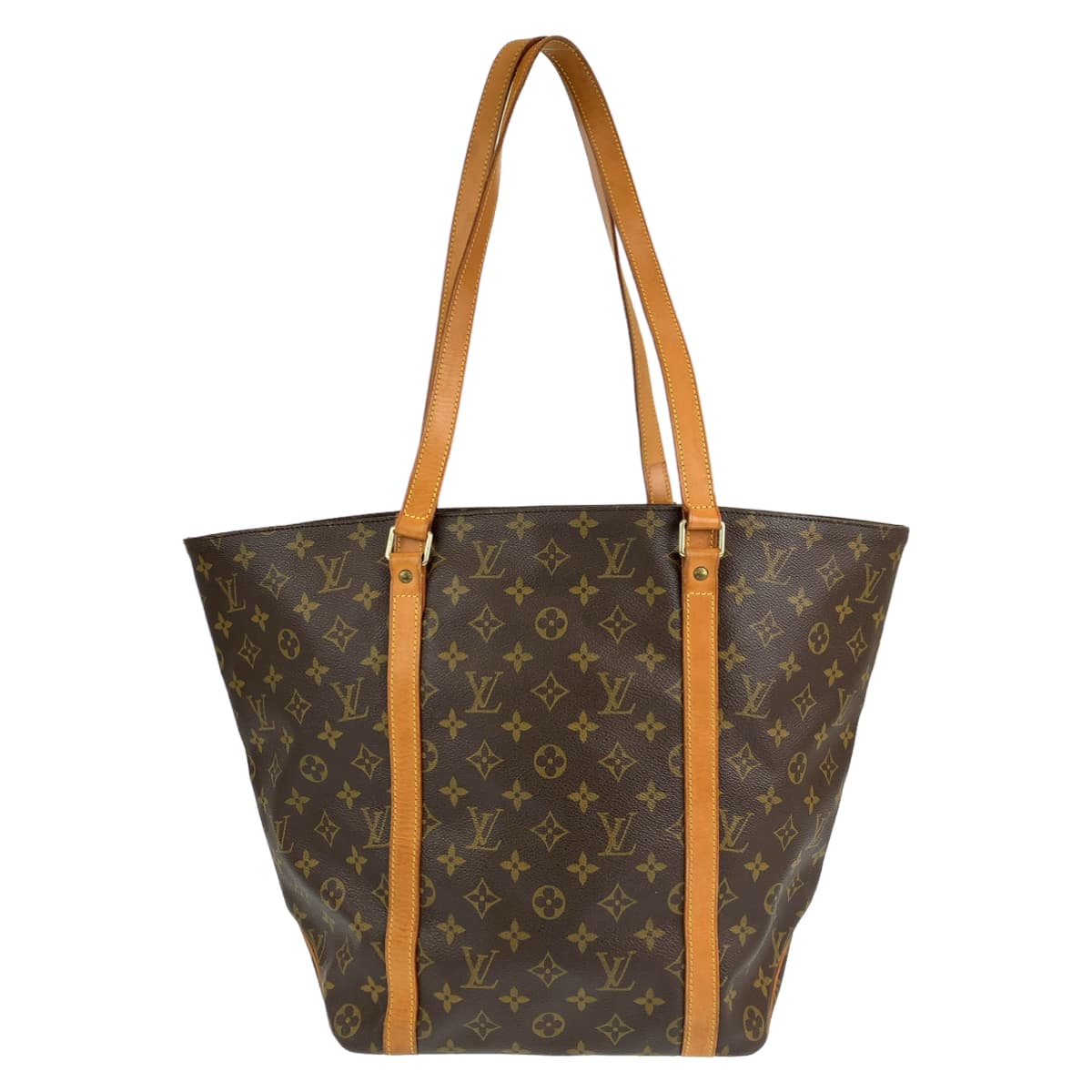 LOUIS VUITTON ルイヴィトン モノグラム サックショッピング ブラウン 茶 ゴールド金具 PVC M51108 トートバッグ ショルダーバッグ  レディース