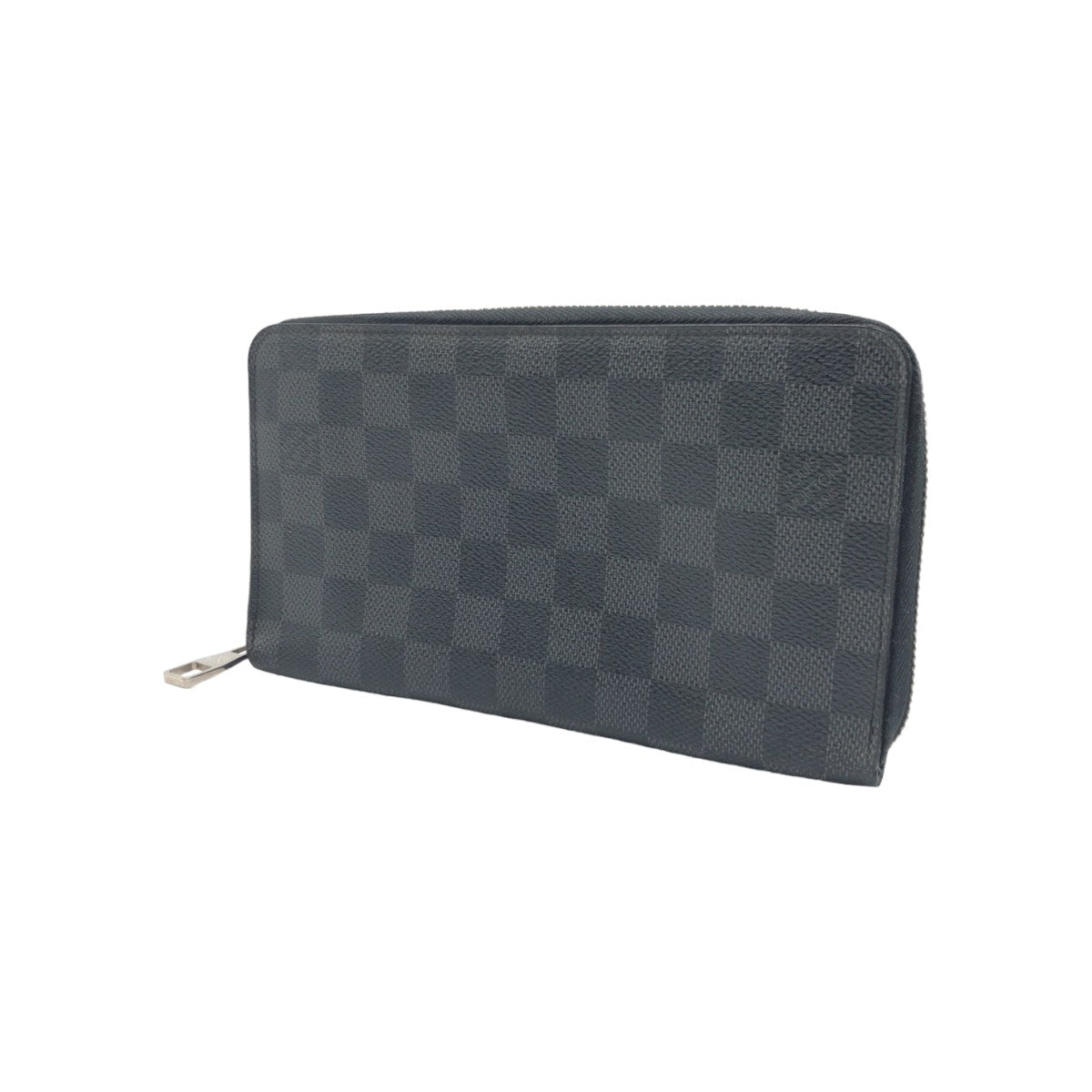 LOUIS VUITTON ルイヴィトン ダミエ グラフィット ジッピー オーガナイザー ブラック グレー シルバー金具 PVC N63077 長財布 ラウンドファスナー  メンズ