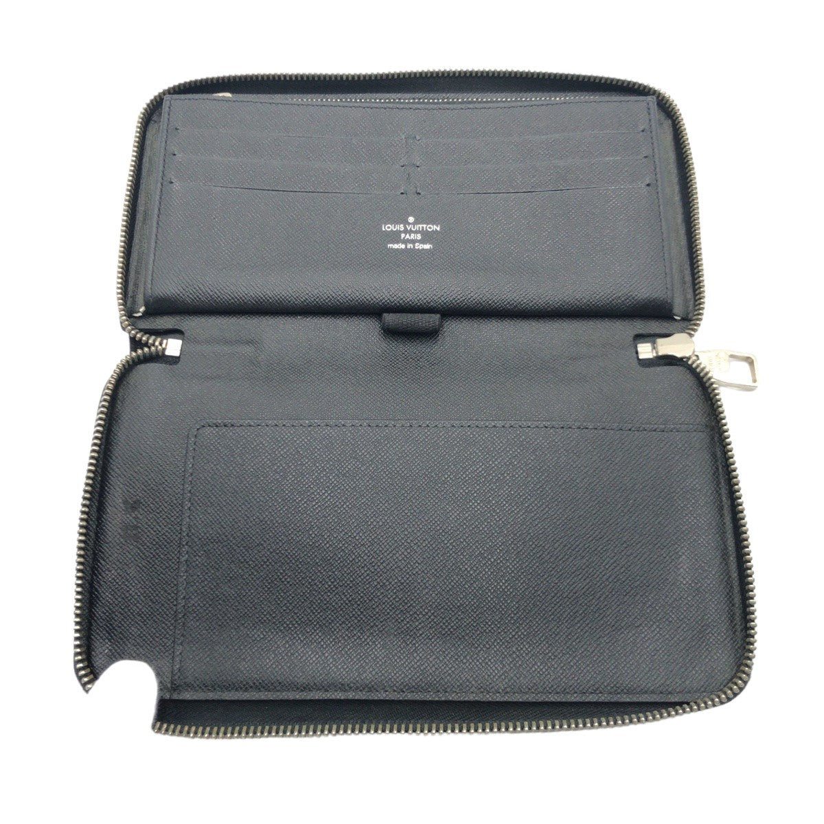 LOUIS VUITTON ルイヴィトン ダミエ グラフィット ジッピー オーガナイザー ブラック グレー シルバー金具 PVC N63077 長財布 ラウンドファスナー  メンズ