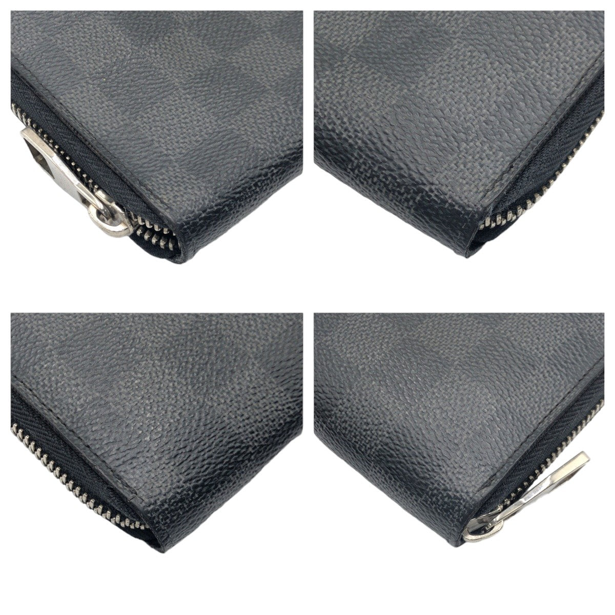 LOUIS VUITTON ルイヴィトン ダミエ グラフィット ジッピー オーガナイザー ブラック グレー シルバー金具 PVC N63077 長財布 ラウンドファスナー  メンズ