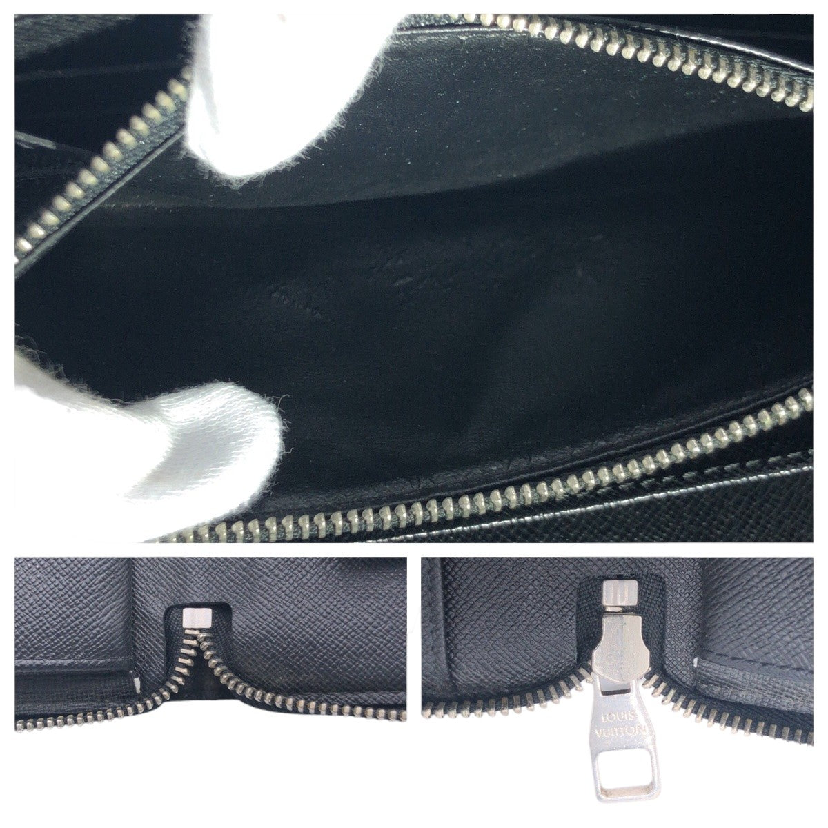 LOUIS VUITTON ルイヴィトン ダミエ グラフィット ジッピー オーガナイザー ブラック グレー シルバー金具 PVC N63077 長財布 ラウンドファスナー  メンズ