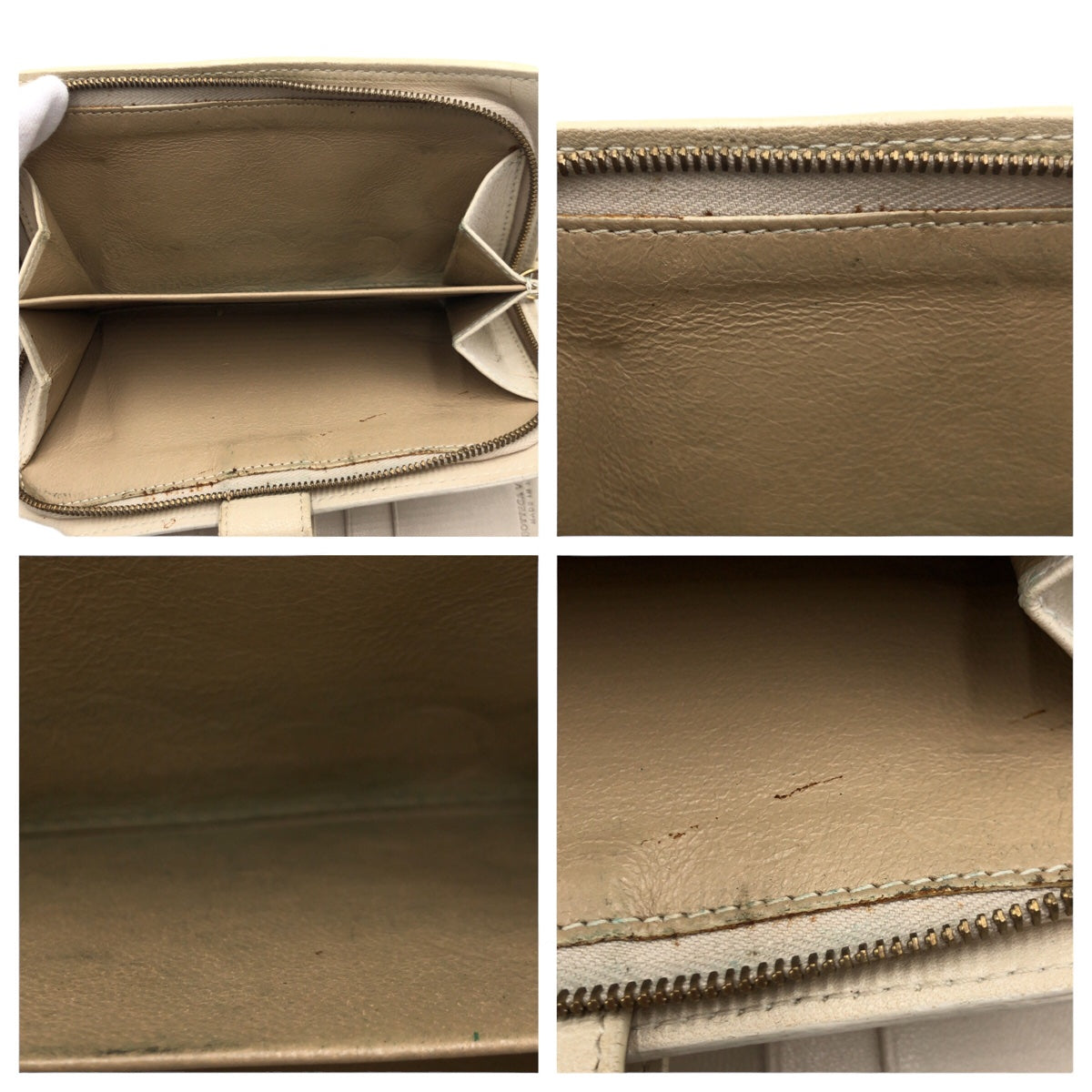 BOTTEGAVENETA ボッテガヴェネタ イントレチャート ベージュ ゴールド金具 ラムスキン t15454 長財布 ロングウォレット  レディース