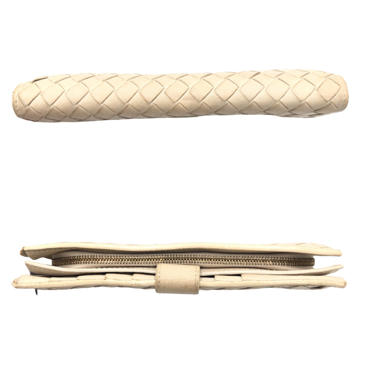 BOTTEGAVENETA ボッテガヴェネタ イントレチャート ベージュ ゴールド金具 ラムスキン t15454 長財布 ロングウォレット  レディース