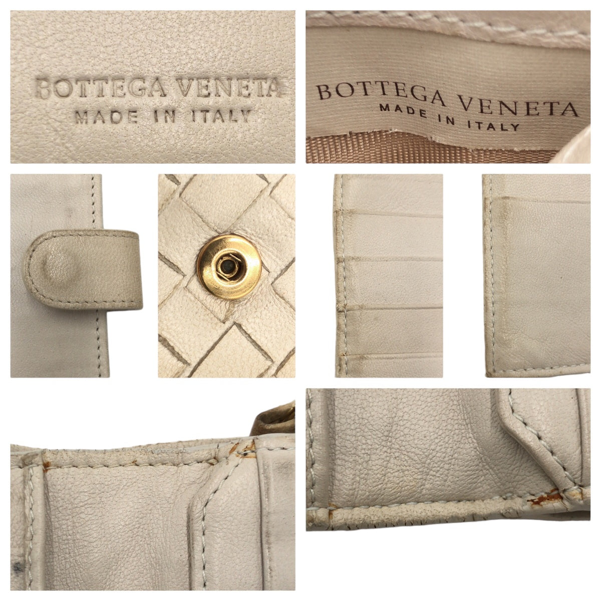 BOTTEGAVENETA ボッテガヴェネタ イントレチャート ベージュ ゴールド金具 ラムスキン t15454 長財布 ロングウォレット  レディース