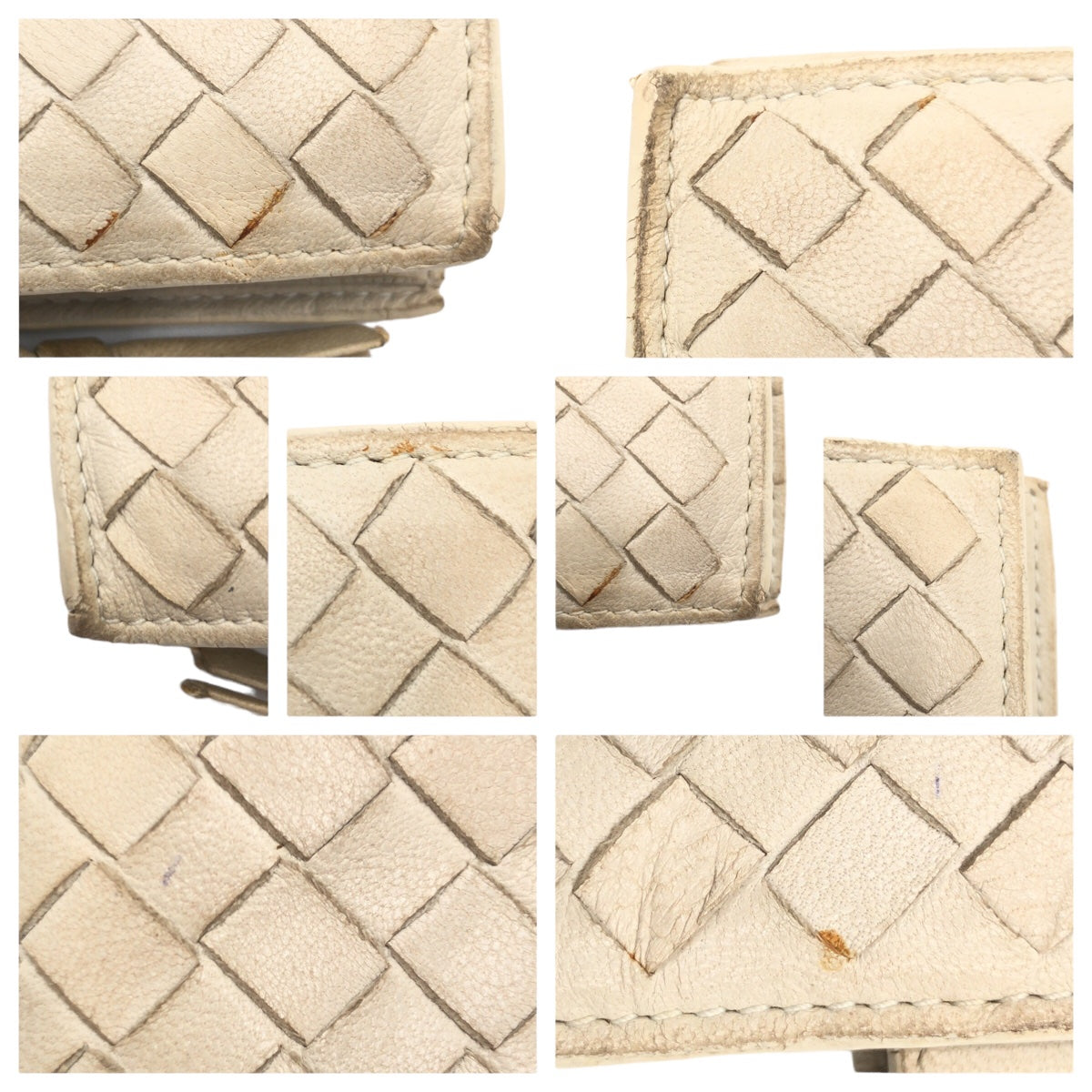 BOTTEGAVENETA ボッテガヴェネタ イントレチャート ベージュ ゴールド金具 ラムスキン t15454 長財布 ロングウォレット  レディース