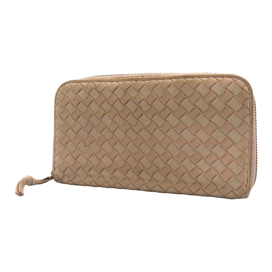 BOTTEGAVENETA ボッテガヴェネタ イントレチャート ベージュ レザー 114076 V0013 6900 長財布 ロングウォレット  レディース