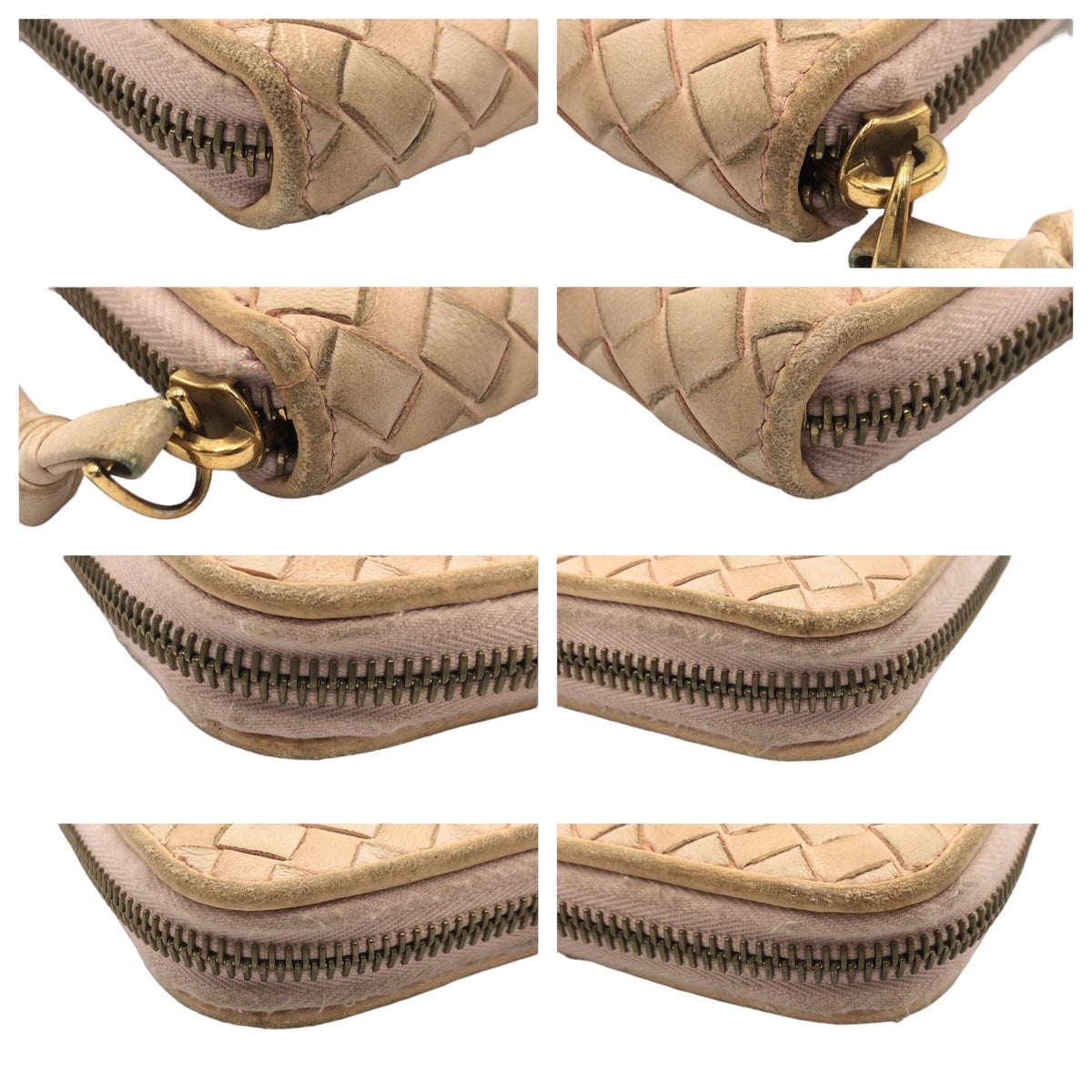 BOTTEGAVENETA ボッテガヴェネタ イントレチャート ベージュ レザー 114076 V0013 6900 長財布 ロングウォレット  レディース