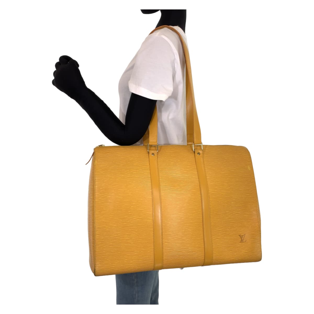 LOUIS VUITTON ルイヴィトン エピ フラネリー SPO イエロー 黄 ゴーウド金具 エピレザー ショルダーバッグ 肩掛けバッグ  レディース