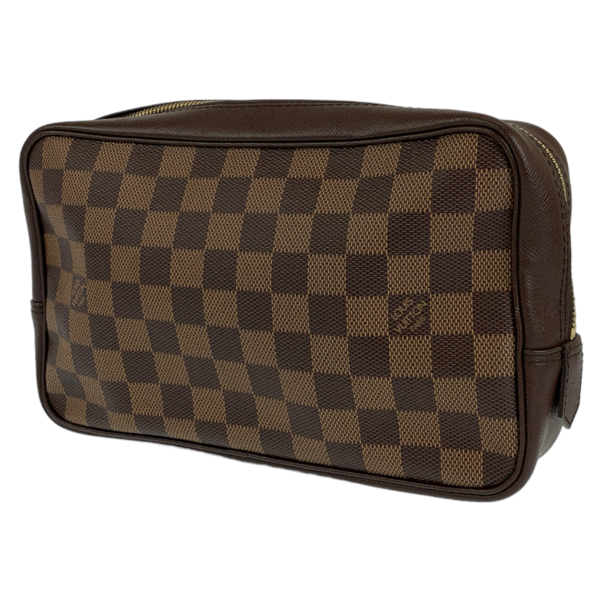 LOUIS VUITTON ルイヴィトン ダミエ トゥルーストワレット ルイヴィトン ゴルフカップ ブラウン 茶 ゴールド金具 PVC N47623 セカンドバッグ クラッチバッグ  レディース