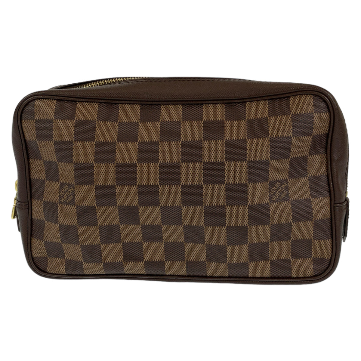 LOUIS VUITTON ルイヴィトン ダミエ トゥルーストワレット ルイヴィトン ゴルフカップ ブラウン 茶 ゴールド金具 PVC N47623 セカンドバッグ クラッチバッグ  レディース