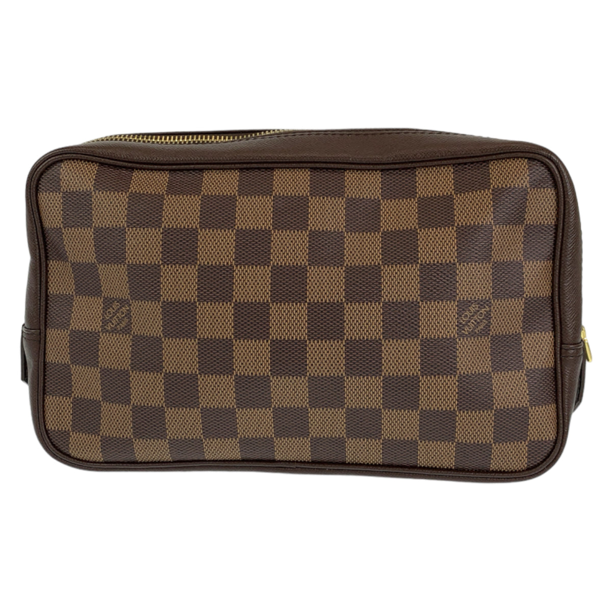 LOUIS VUITTON ルイヴィトン ダミエ トゥルーストワレット ルイヴィトン ゴルフカップ ブラウン 茶 ゴールド金具 PVC N47623 セカンドバッグ クラッチバッグ  レディース