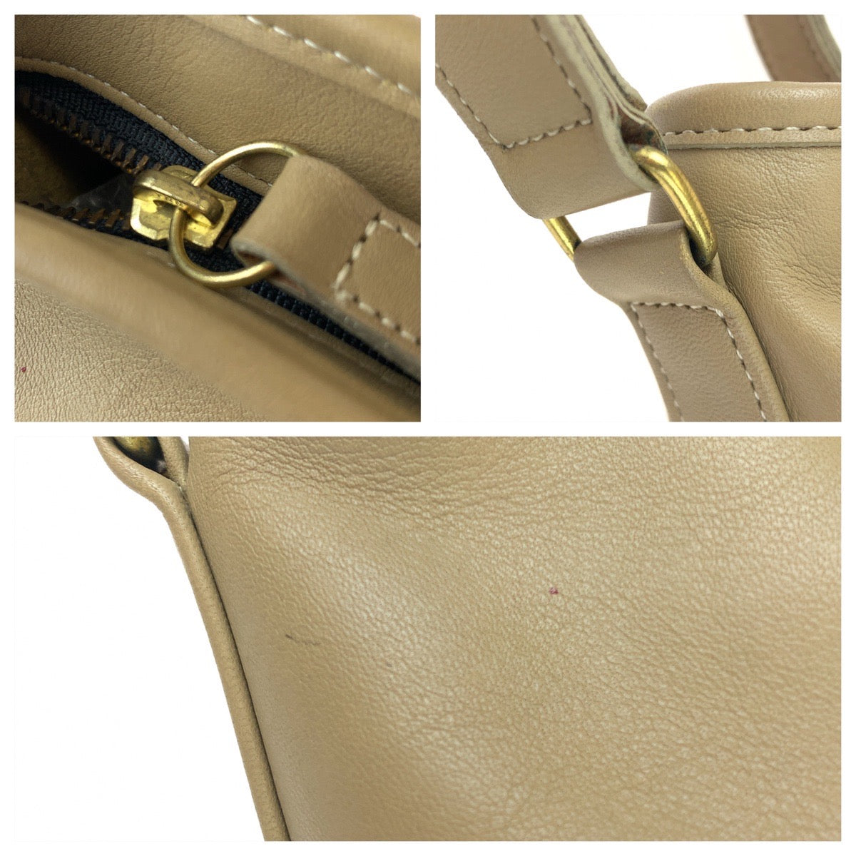 COACH コーチ オールドコーチ ベージュ レザー 337 ショルダーバッグ 斜め掛け  レディース