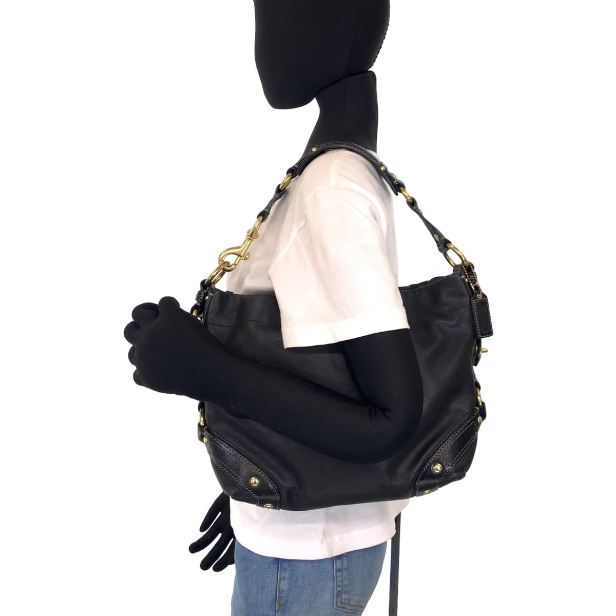 COACH コーチ ブラック 黒 レザー 10615 ショルダーバッグ 肩掛け  レディース