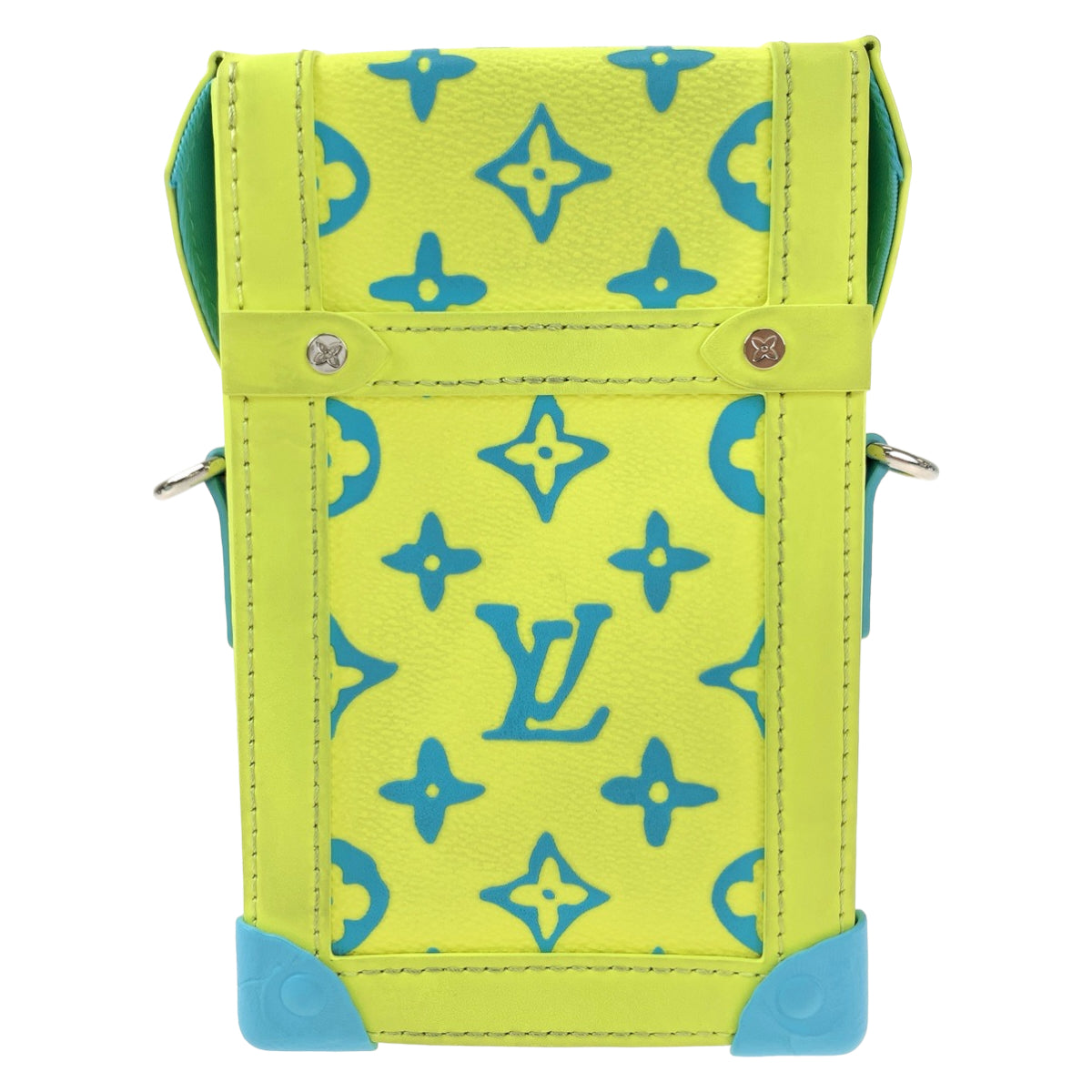 LOUIS VUITTON ルイヴィトン モノグラム プレイグラウンド ヴェルティカル トランク ウエアラブル ウォレット 男女兼用 イエロー 黄 ブルー 青 PVC M82007 ショルダーバッグ 斜め掛け  メンズ