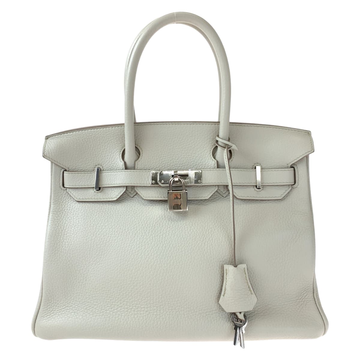 HERMES エルメス バーキン30 ベトン ベージュ シルバー金具 トゴ ハンドバッグ トートバッグ A刻印  レディース