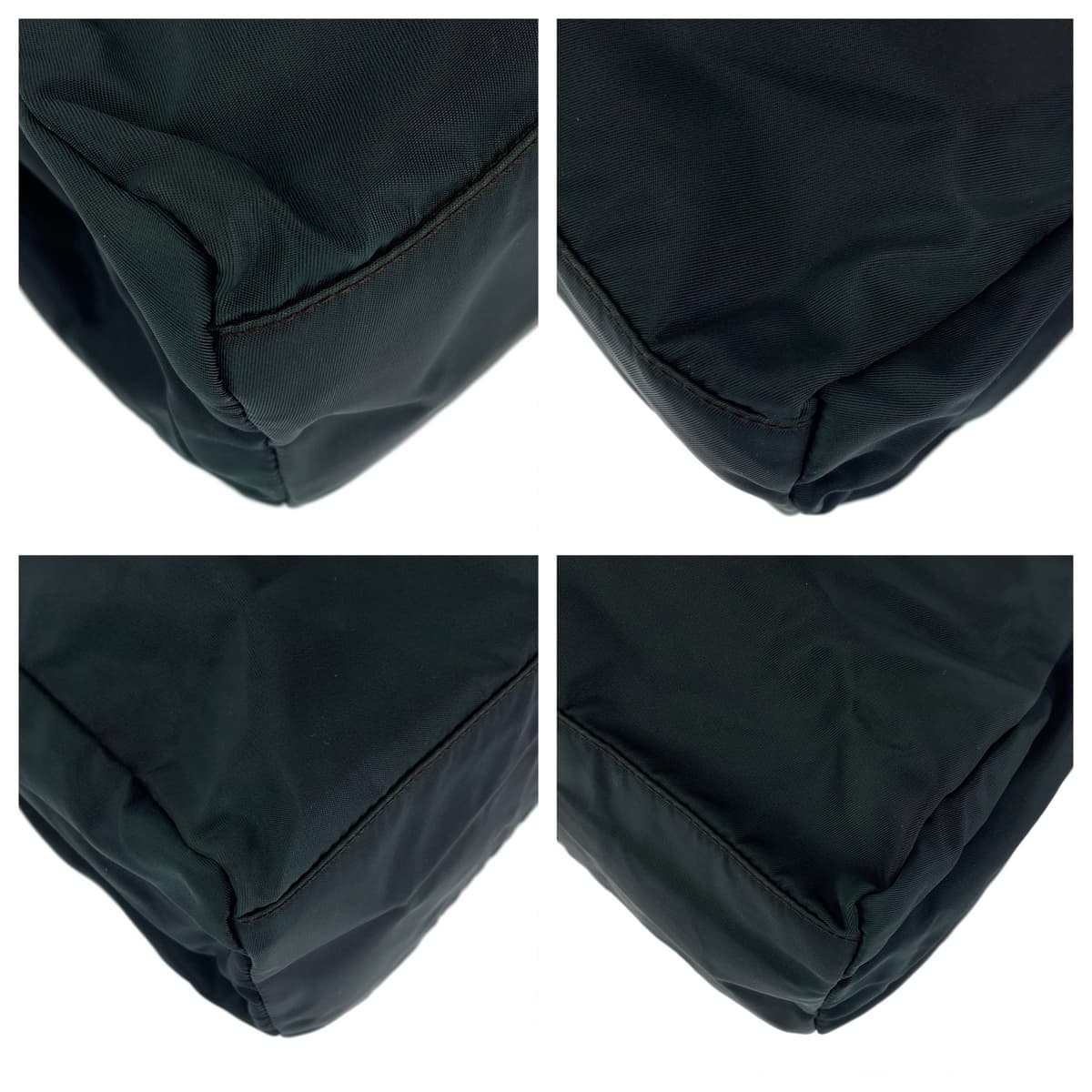 PRADA Prada Tessuto Khaki Green Nylon Tote Bag Handbag Women's