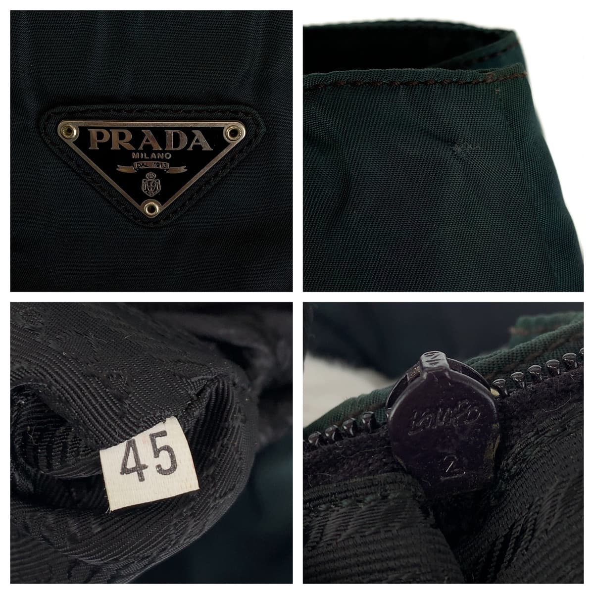 PRADA Prada Tessuto Khaki Green Nylon Tote Bag Handbag Women's