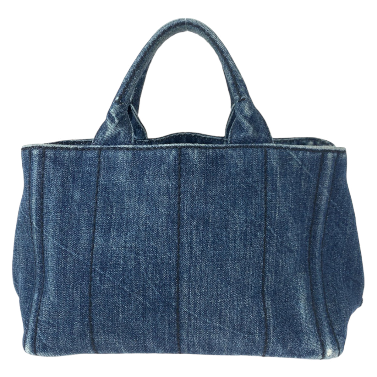 PRADA Prada Canapa Blue Denim Shoulder Bag Handbag 2way Women's