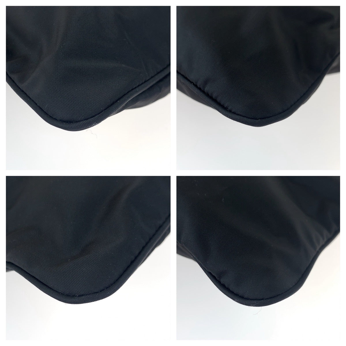 PRADA Prada Tessuto Ribbon Black Nylon Shoulder Bag Crossbody Women's