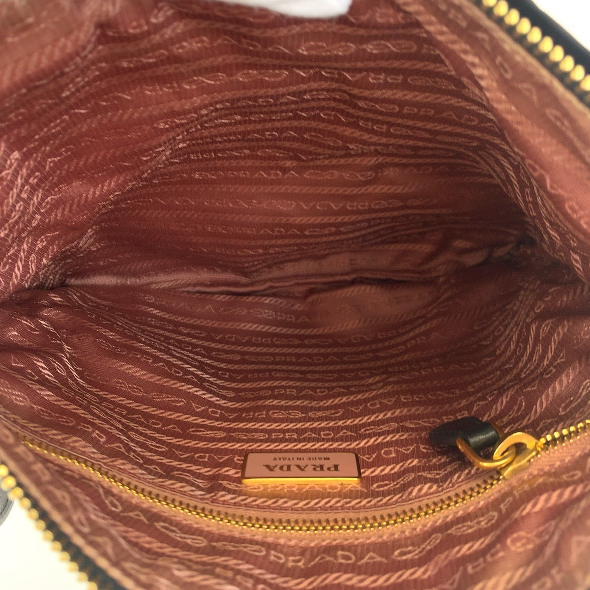 PRADA Prada Tessuto Ribbon Black Nylon Shoulder Bag Crossbody Women's