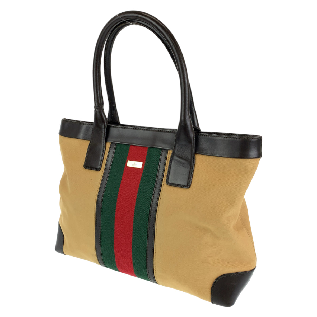 GUCCI グッチ シェリーライン ブラウン 茶 キャンバス / レザー 002 1119 ショルダーバッグ トートバッグ  レディース