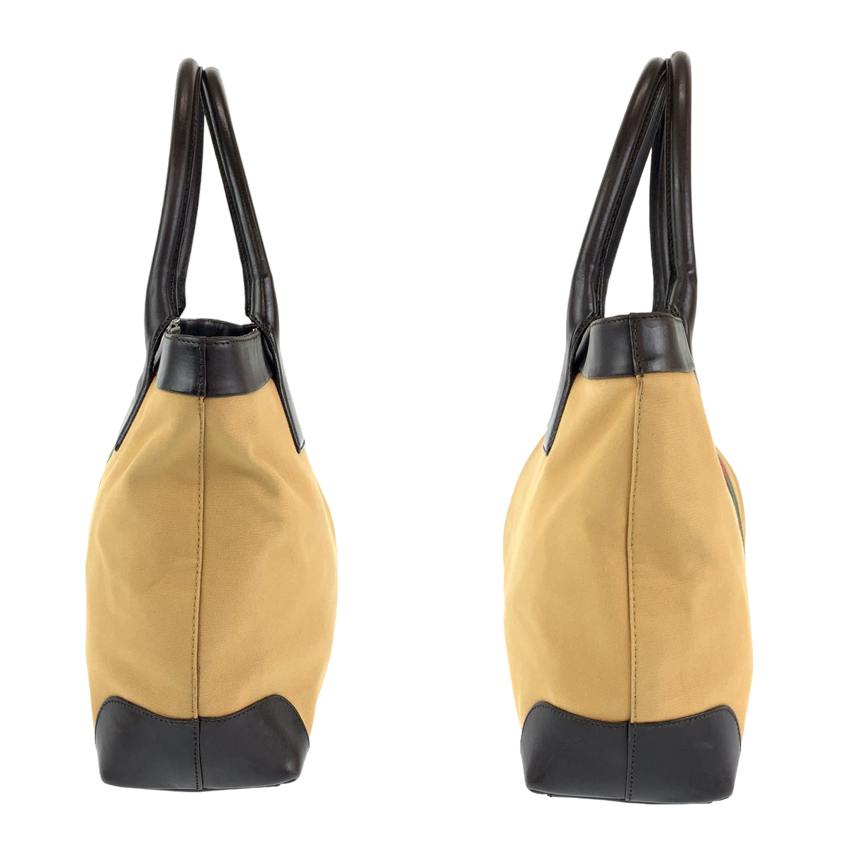 GUCCI グッチ シェリーライン ブラウン 茶 キャンバス / レザー 002 1119 ショルダーバッグ トートバッグ  レディース