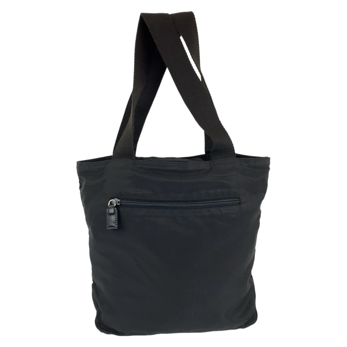 PRADA Prada Tessuto Black Silver Hardware Nylon Shoulder Bag Tote Bag Women's