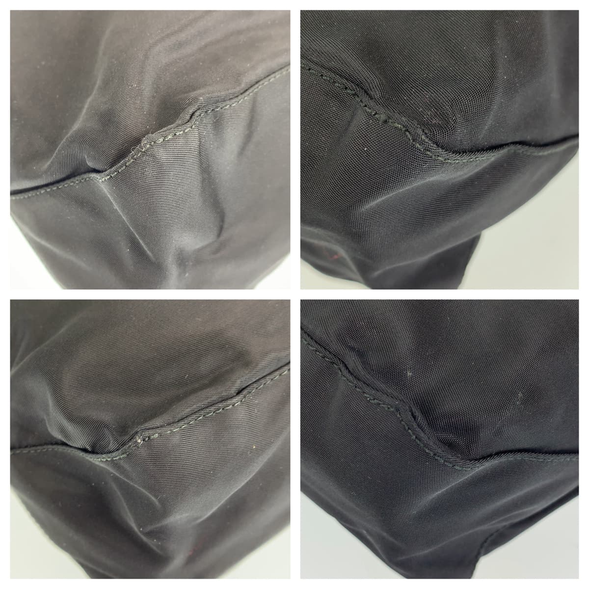 PRADA Prada Tessuto Black Silver Hardware Nylon Shoulder Bag Tote Bag Women's