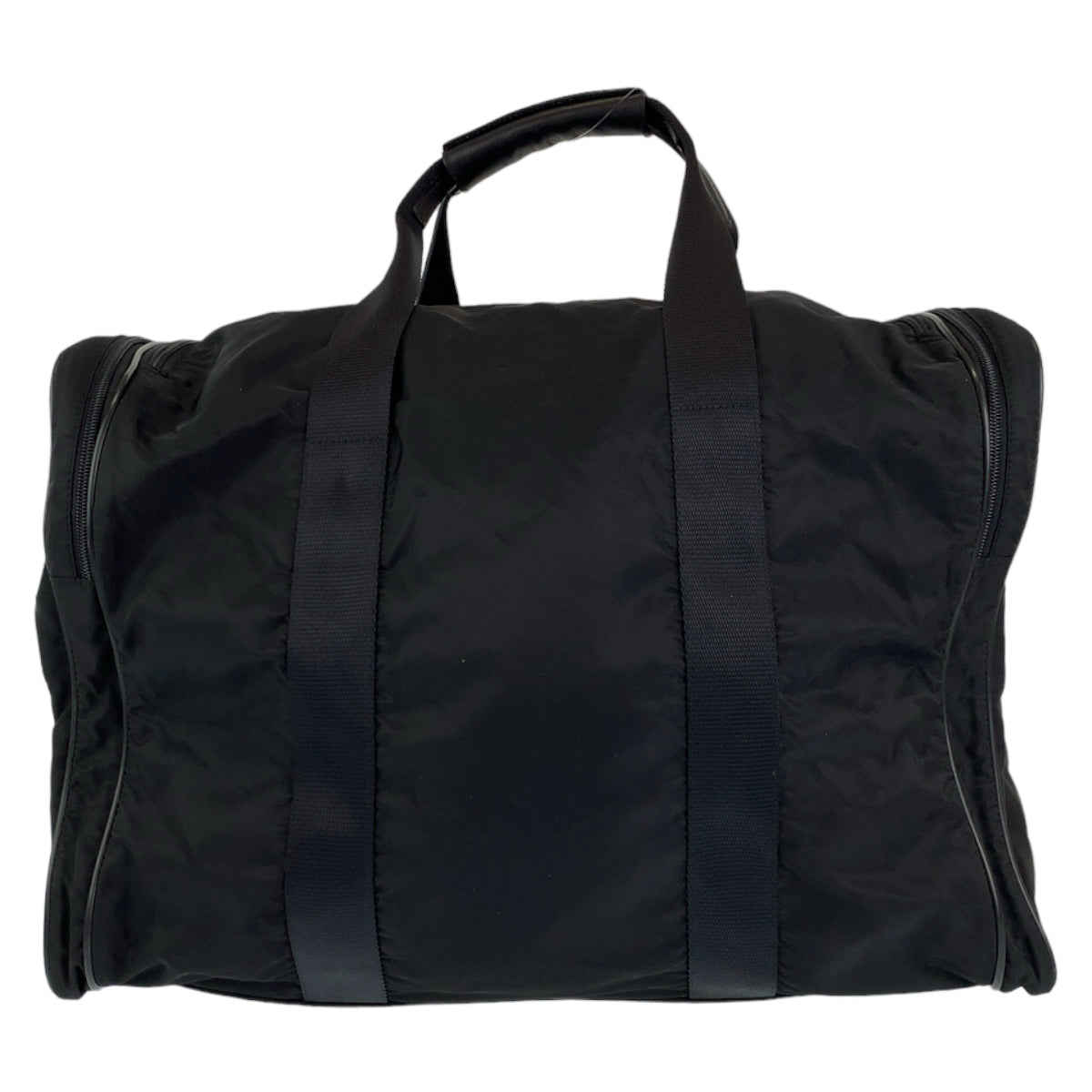 PRADA Tessuto Black Silver Hardware Nylon V172 Boston Bag Travel Bag 2-way Shoulder Bag Men's