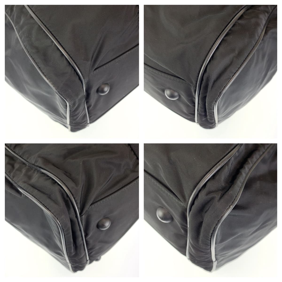 PRADA Tessuto Black Silver Hardware Nylon V172 Boston Bag Travel Bag 2-way Shoulder Bag Men's