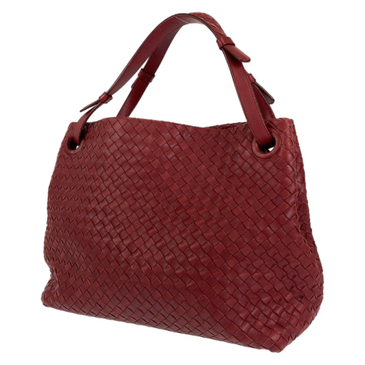 BOTTEGAVENETA ボッテガヴェネタ イントレチャート レッド 赤 レザー ハンドバッグ トートバッグ ショルダーバッグ  レディース