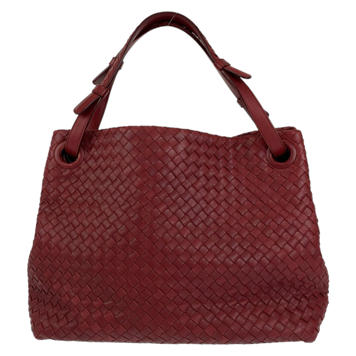 BOTTEGAVENETA ボッテガヴェネタ イントレチャート レッド 赤 レザー ハンドバッグ トートバッグ ショルダーバッグ  レディース