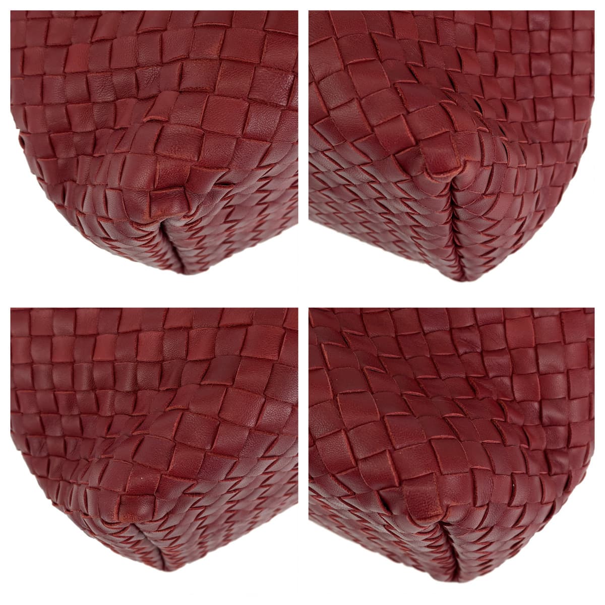 BOTTEGAVENETA ボッテガヴェネタ イントレチャート レッド 赤 レザー ハンドバッグ トートバッグ ショルダーバッグ  レディース