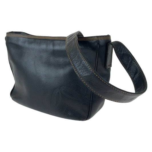 LOEWE ロエベ ヴィンテージ アナグラム ブラック 黒 レザー ショルダーバッグ 斜め掛け  メンズ