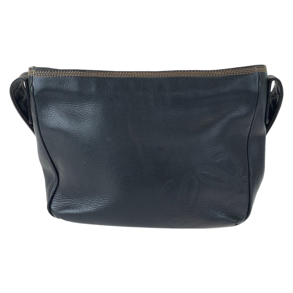 LOEWE ロエベ ヴィンテージ アナグラム ブラック 黒 レザー ショルダーバッグ 斜め掛け  メンズ