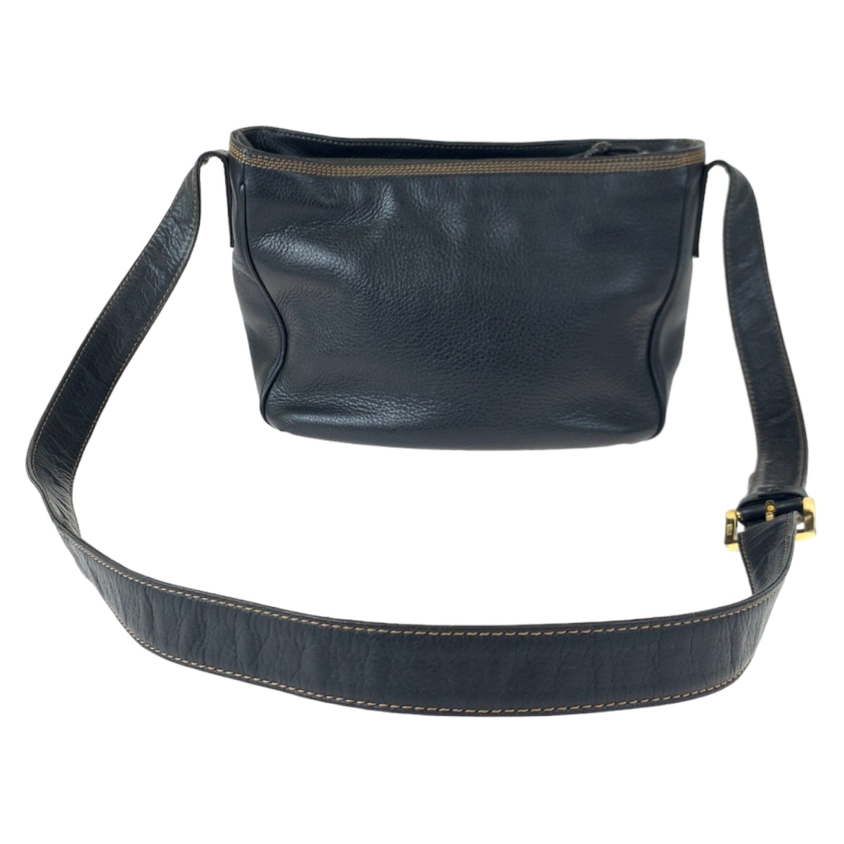 LOEWE ロエベ ヴィンテージ アナグラム ブラック 黒 レザー ショルダーバッグ 斜め掛け  メンズ