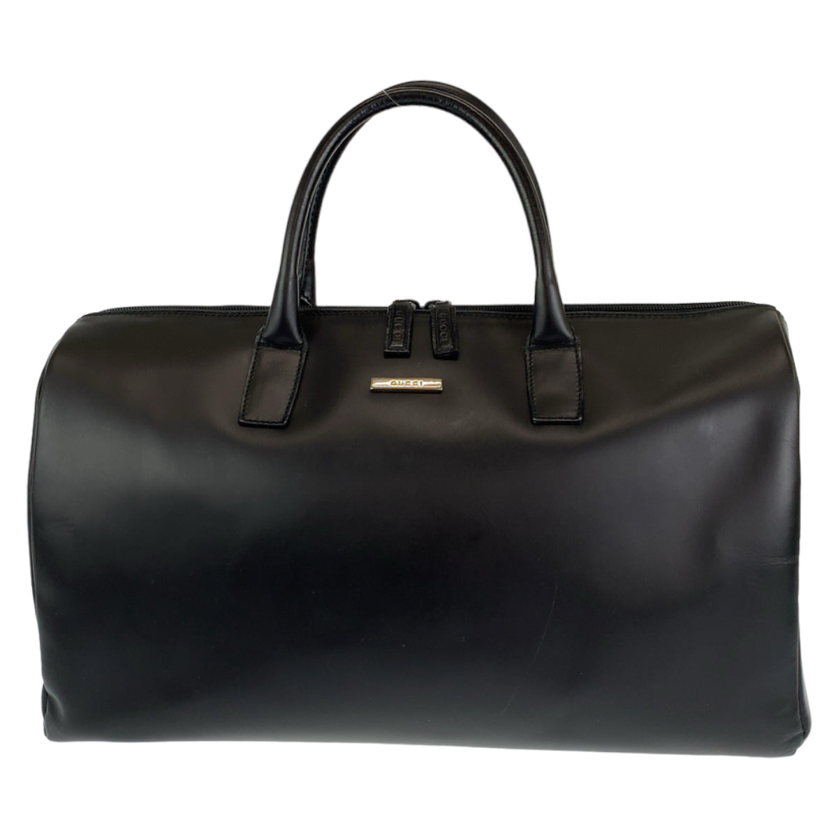 GUCCI グッチ ブラック 黒 シルバー金具 レザー 0122123 1060 6 ボストンバッグ 旅行バッグ  メンズ